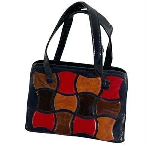 Vintage Structured Mosaics Like textured Hand Bag
